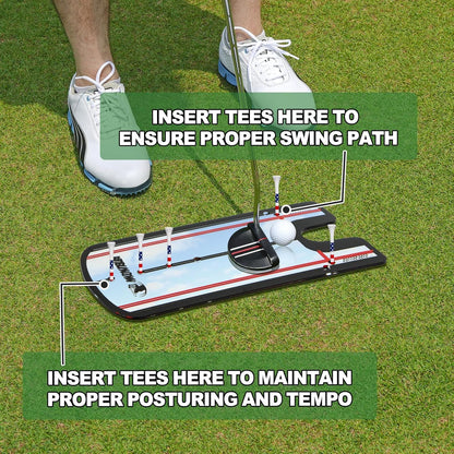 Putting Mirror, Putting Mirror Training Aid for Golf, Portable Training Aid, Golf Putting Alignment Mirror Practice Putting Trainer for Beginner Golfing Equipment and Accessories