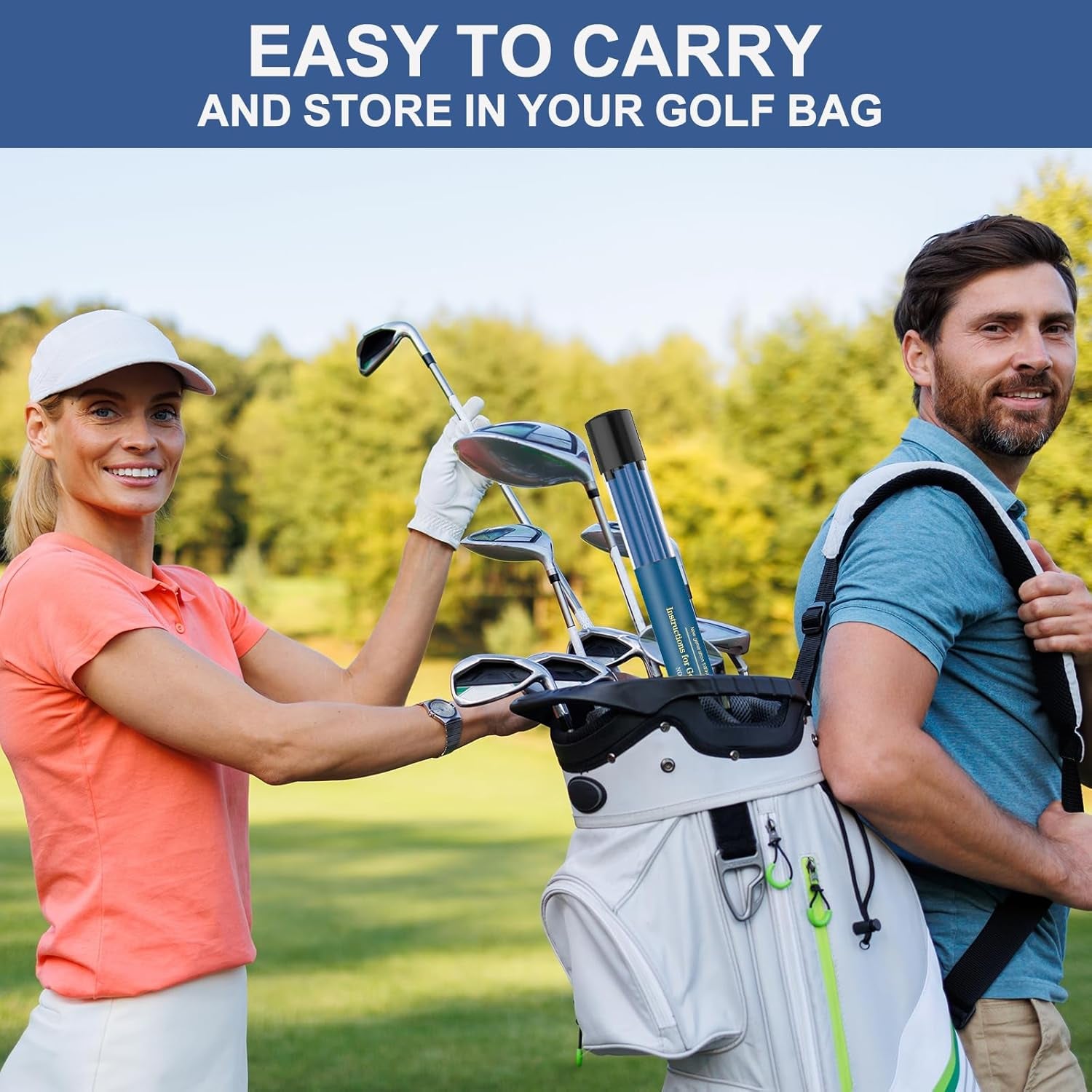 Golf Alignment Sticks 2 Pack,Golf Alignment Rods Upgraded 48" Collapsible Golf Practice Sticks Golf Training Aid for Aiming,Putting,Golf Training Sticks with Clear Tube Case